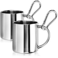 2X Edelstahl-Kaffeebecher - Thermo-Trinkbecher Aus Edelstahl - 300 Ml