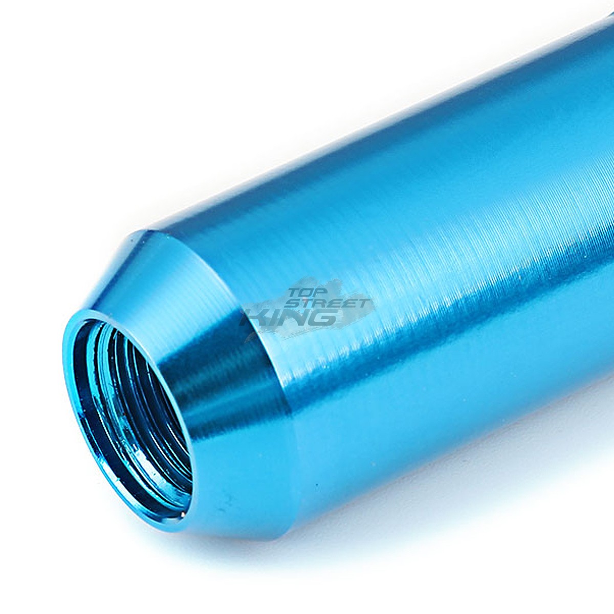 JDM HEXAGON SKY BLUE M12X1.25 25MM OD OPEN-END 60MM LUG NUTS 20PCS