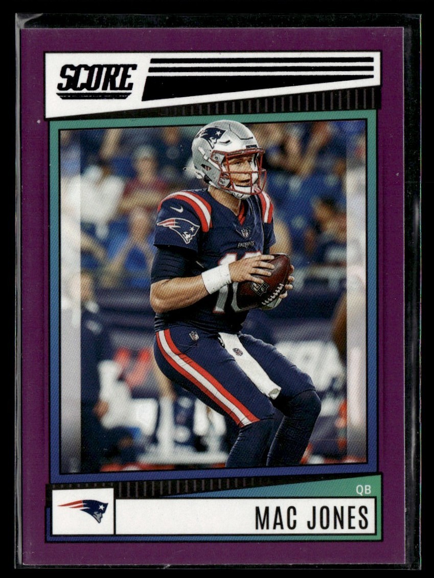 2022 Score Purple Mac Jones New England Patriots #284