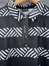 Bad Birdie Pique Performance Golf Polo Shirt Mens XL Black White "Echo" NEW
