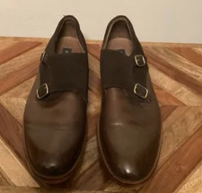 Gordon Rush Harper Men's Double Monk Strap Leather & Suede dress shoes size 10.