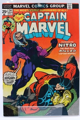 Captain Marvel #34   [6.5]   Jim Starlin   1974   MARVEL   1st Nitro
