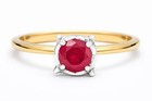 GENUINE 0.78 Cts RUBY RING 10k YELLOW GOLD - Free Appraisal Service - NWT — photo 2