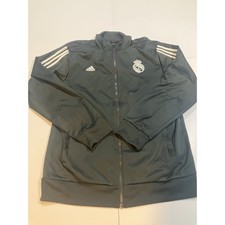 Adidas Real Madrid Mens Track Jacket Large Dark Olive Training Zip Up 2018/19