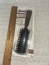 Vintage 1993 Goody Wood Tone Grooming Hair Brush USA Made 8104 Tufted Bristles