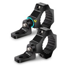 2 Pack 360 LED Light Bar Mount Brackets for 1.75-2" Roll Bars Black Aluminum