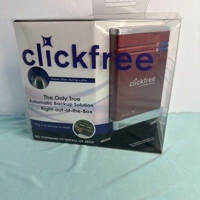 Clickfree Automatic Backup Multi-PC HD225 250 GB Hard Drive NEW Sealed in Box