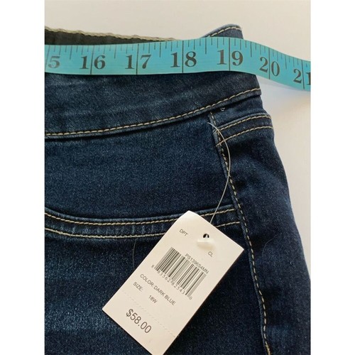 Love Indigo Women's Plus Size 18W Blue Chino Shorts Comfort Waist Casual Summer - Picture 6 of 12