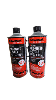2 Pack Kawasaki 99969-6559 Pre-Mixed 50:1 Ethnal free Fuel Oil 2