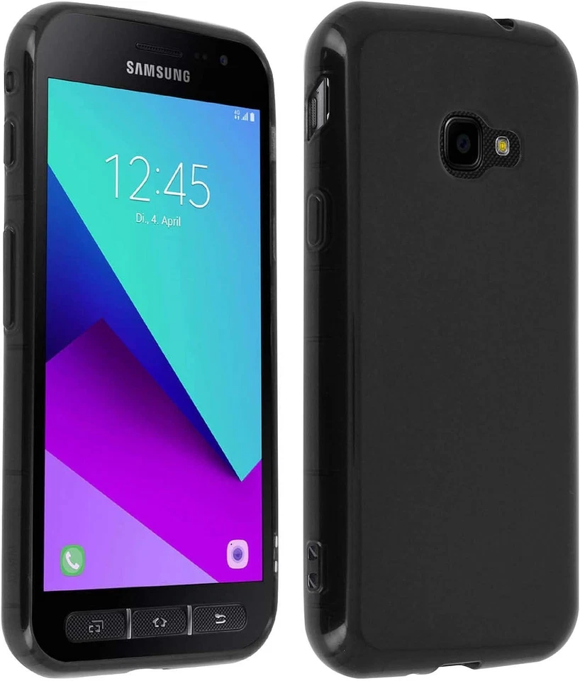 Coque Noir Slim pour Samsung Galaxy XCOVER 4 TPU Silicone Anti Choc - Photo 1/4