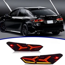 LED Tail Lights for Toyota Camry 2018 2019 2020 2021 2022 2023 Fishbone Tailight