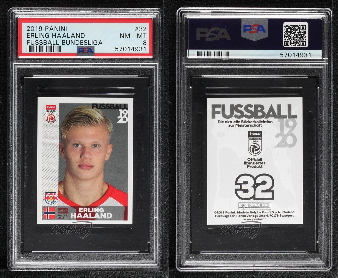 2019-20 Fussball Austrian Bundesliga Album Stickers Erling Haaland Rookie RC 4v2 view 3