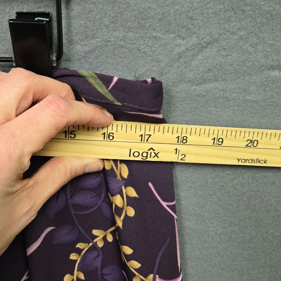 Falda lápiz floral púrpura vintage años 90 cabaña caprichosa talla grande 20W elástica con Foto 3 de 4