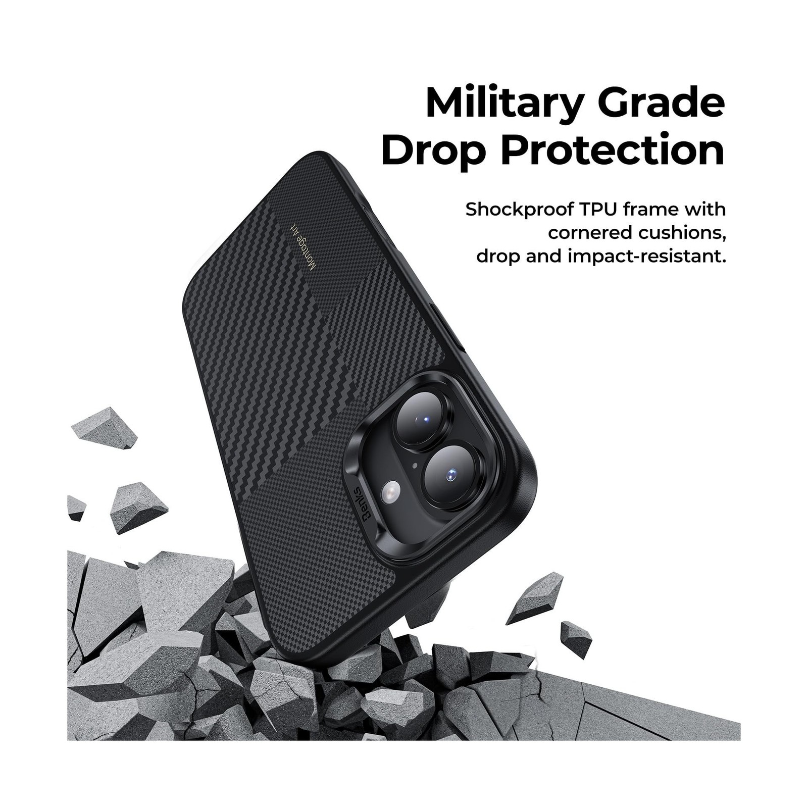 BENKS Montage ArmorPro Case for iPhone 16 Plus, Built with Dupont K... Fast Ship