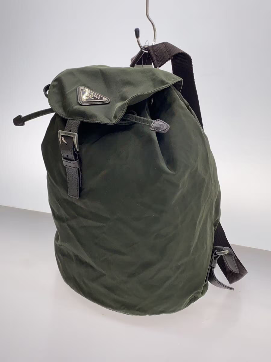 PRADA Backpack Nylon KHK Plain Surface Stains Pre… - image 2