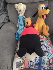 Disney Plush Lot Mickey Mouse Winnie the Pooh Frozen Elsa Pluto Stuffed Animals