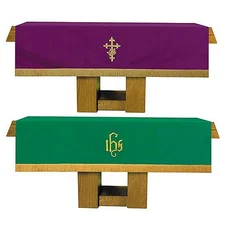 Altar Frontal Reversible Purple/Green Church Supplies New