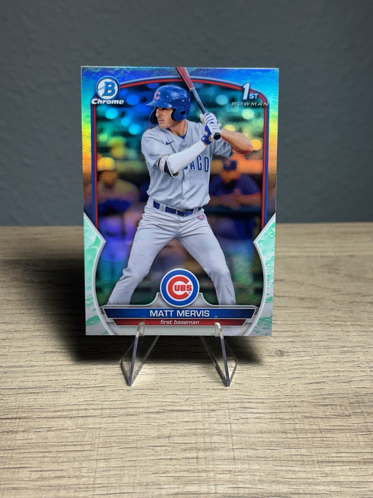 Matt Mervis 2023 1st Bowman Chrome Lunar Glow Refractor #BCP-74 Chicago Cubs