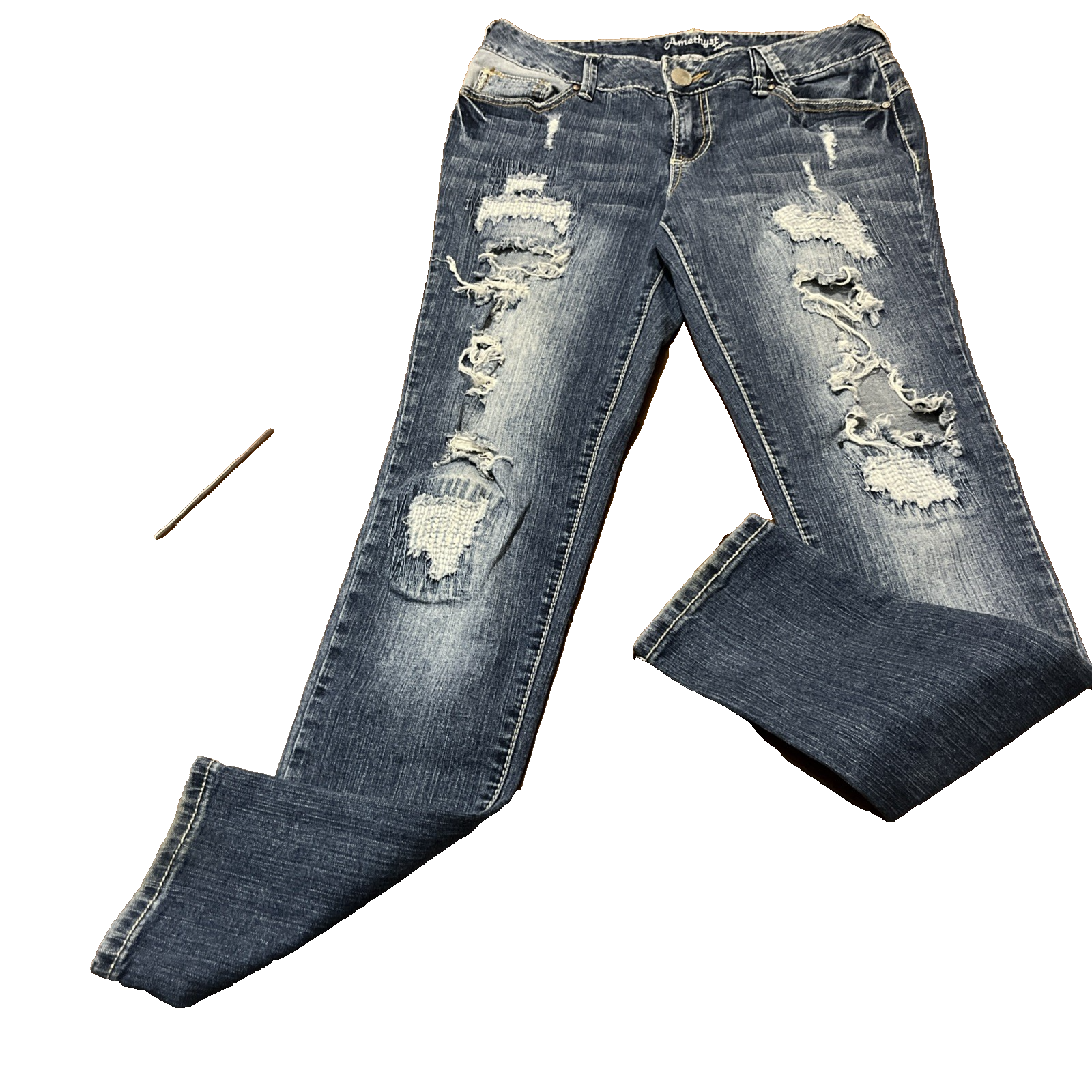 Amethyst Distressed  Skinny Jeans Jeans SZ5(30X30) T9