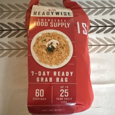 ReadyWise 7-Day Emergency Food Supply Grab Bag 60 Servings 25-Year Shelf Life