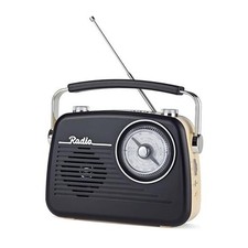 Portable Radios AM FM SW, Strong Reception Retro Transistor Receiver Black