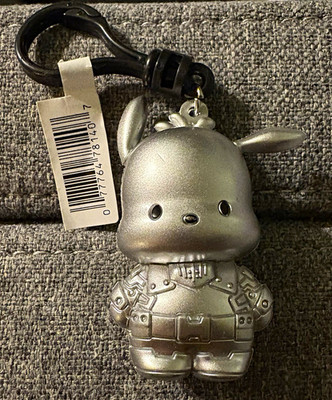 Sanrio Pochacco / Deku My Hero Academia Silver Bag Clip-On Keychain Charm