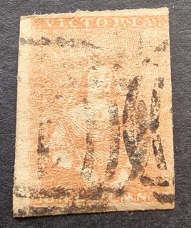 Australia Victoria 1850 1d 'Half Length' Used