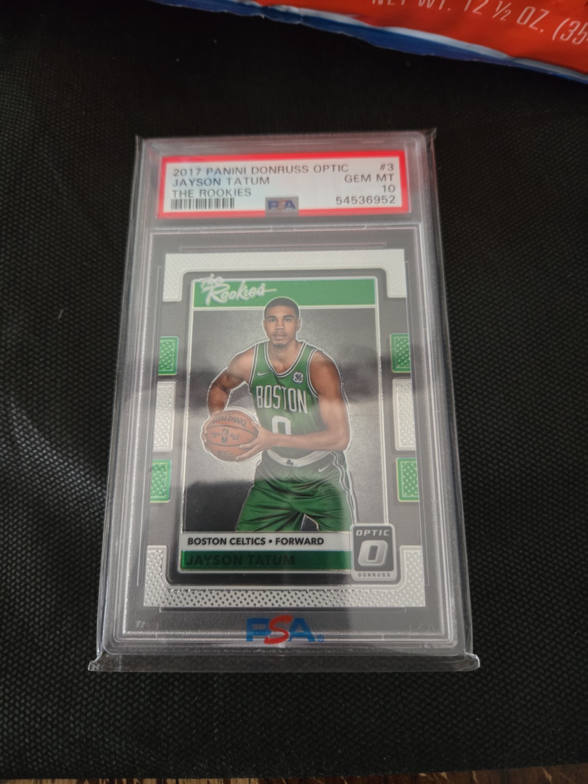 JAYSON TATUM 2017 PANINI DONRUSS OPTIC #3 THE ROOKIES RC PSA 10 BOSTON CELTICS view 2