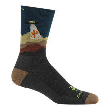 Darn Tough 5051 Charcoal Men's Spaced Out Micro Crew Lightweight Hiking Socks