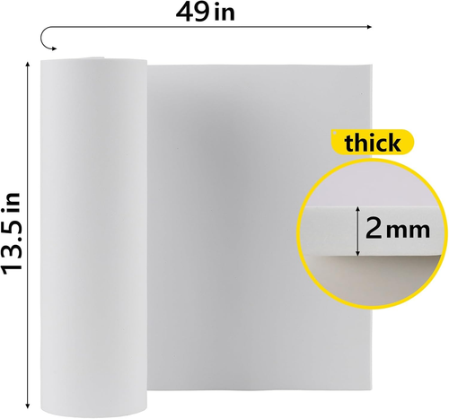 White EVA Foam roll, 2mm Thick (1mm to 10mm) Premium Cosplay EVA Foam Sheet - Picture 8 of 12