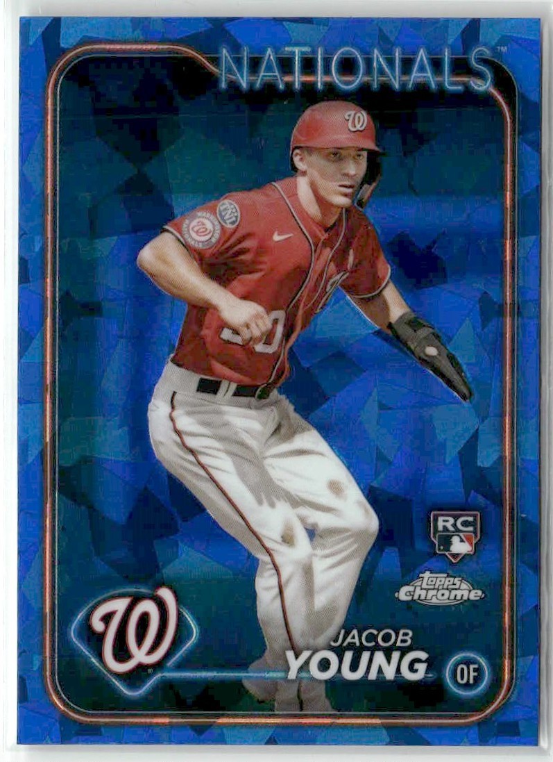 Jacob Young RC 2024 Topps Chrome Sapphire Washington Nationals #397