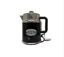 Russell Hobbs Black Retro Kettle Classic St steel 3000w 1.7lt 216171 #USED#