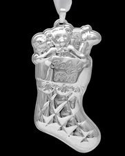 Reed & Barton Babys First Christmas-Sterling Stocking W/Date Tag - Box 11220353