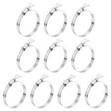 10pcs 2.6"-3.5" (65-89mm) Adjustable 304 Stainless Steel Worm Gear Hose Clamp