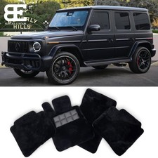 Black Sheepskin Floor Mats Mercedes Benz G Wagon G Class W464 G550 G580 G63