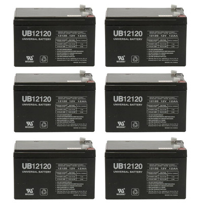 UPG D5744 SLA BATTERY 12V;12AH; F1 TERMINALS- UB12120 - PACK OF 6