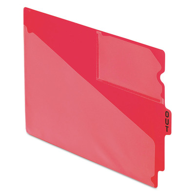 Pendaflex 13541 Letter Size Colored Poly End Tab Out Guides - Red (50/BX) New