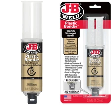 0.85 Oz Plastic Bonder Epoxy, Quick Setting 2 Part Urethane Adhesive, Dry in Tan