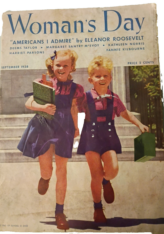 1938 SEPTEMBER  WOMAN'S DAY MAGAZINE - FIRST DAY OF SCHOOL IS OVER COVER
