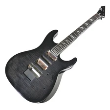 ESP LTD M-350 Transparent Black Flame Guitar Body
