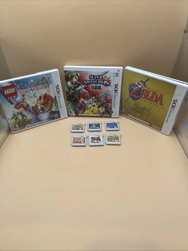 Nintendo 3ds game bundle Lot of 9.  Six Loose Three In Case With Manuals