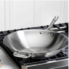 All-Clad  14 Inch Wok Pan Stainless Steel Large USA 14" NEW