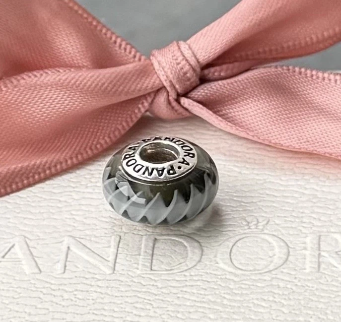 Original Pandora Murano „Zickzack“ 925 grün,weiss #790601