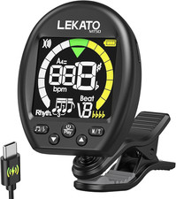 3 in 1 Guitar Tuner Clip on Tuner Metronome with Tone Generator Fits for Ukulele