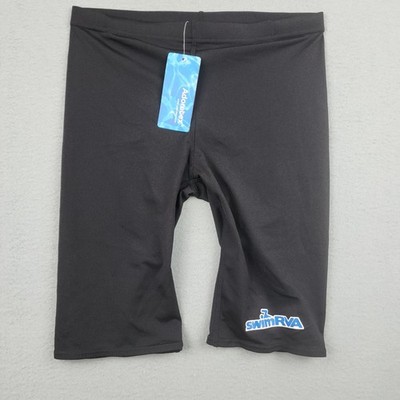 Adoretex Swim Shorts Mens 30 Black Compression Jammer SwimRVA Lined NWT