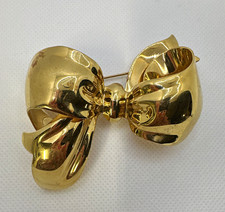 Vintage signed Monet Bow Brooch Pin