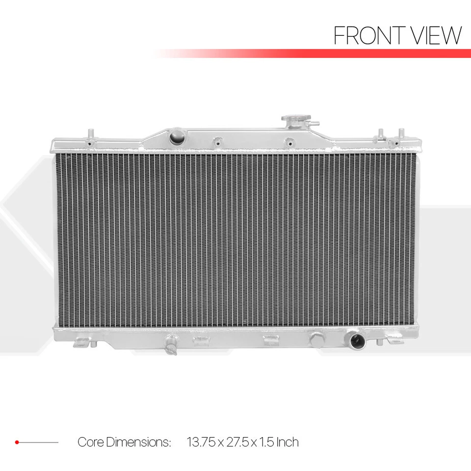 Radiador de refrigeración de rendimiento de núcleo de aluminio de 2 filas para 02-06 Acura RSX DC5 manual Foto 3 de 4