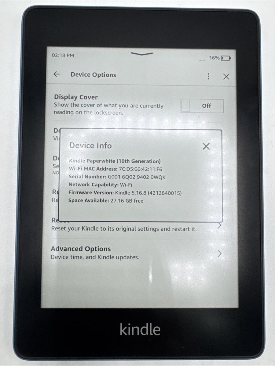 Amazon Kindle Paperwhite 10th Generation PQ94WIF - Blue - Fair