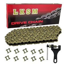 428H Motorcycle Gold Chain 120 Links with Connecting Master Link and Chain