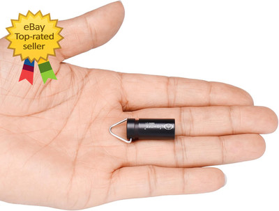 Mini Keychain Flashlight Portable Small Bright LED Pocket Torch Compact Black